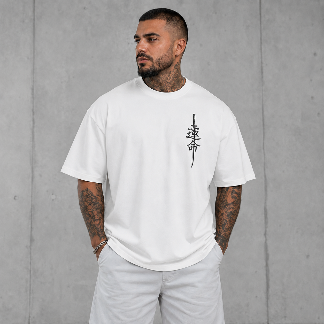 Destiny Oversized Graphic Tee - White
