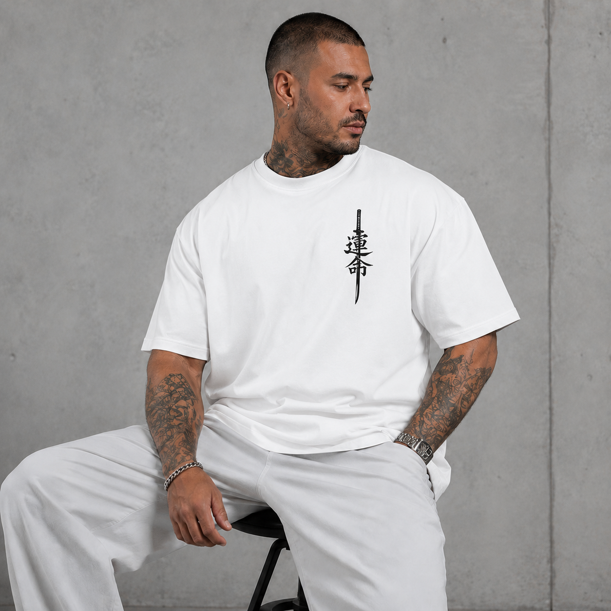 Destiny Oversized Graphic Tee - White