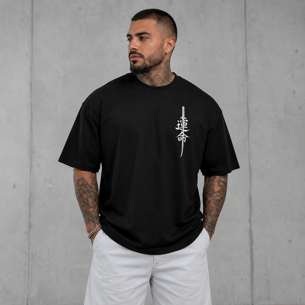 Destiny Oversized Graphic Tee - Black