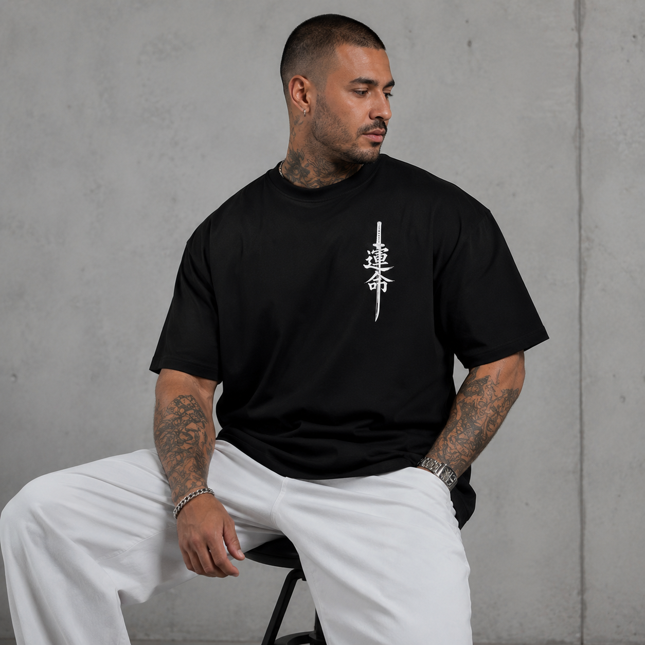 Destiny Oversized Graphic Tee - Black