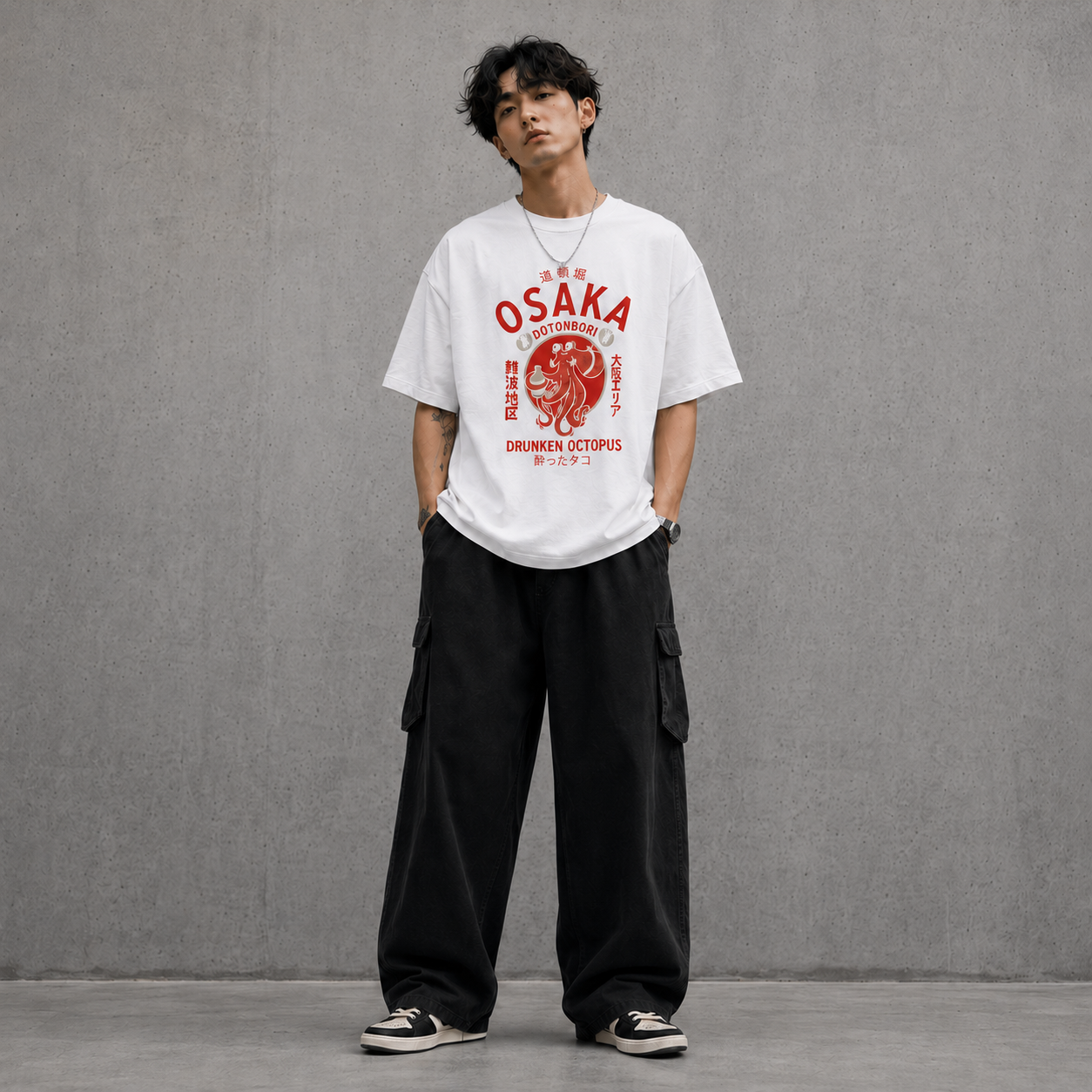 LIMITED EDITON - Osaka Octopus Streetwear Tee - White