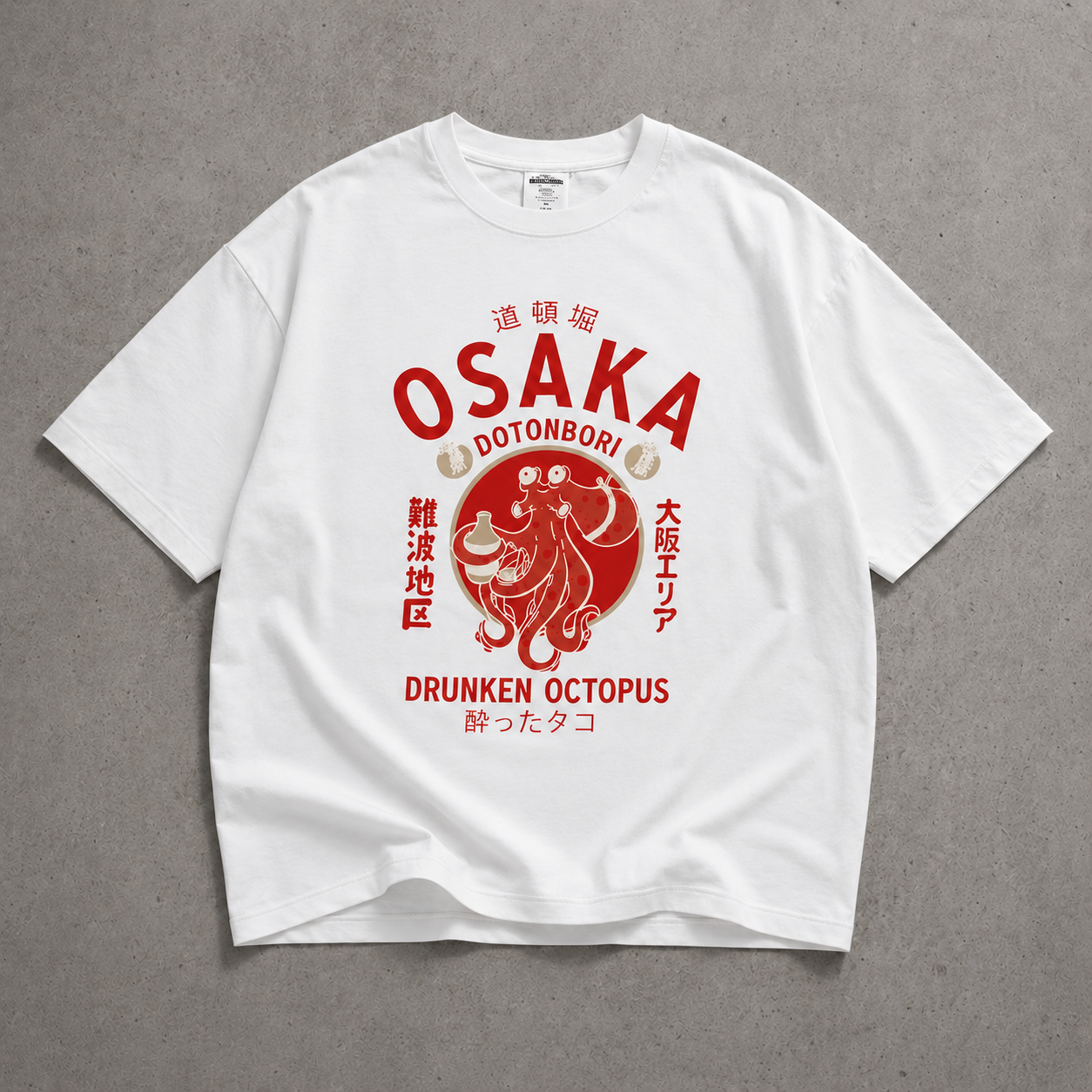 LIMITED EDITON - Osaka Octopus Streetwear Tee - White